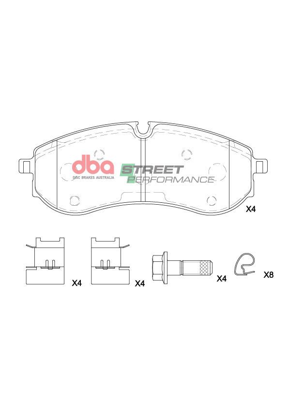 DBA  SP PERFORMANCE  BRAKE PADS [ VW Crafter SY 1LC - 2016 -On R ] - TecDoc Only