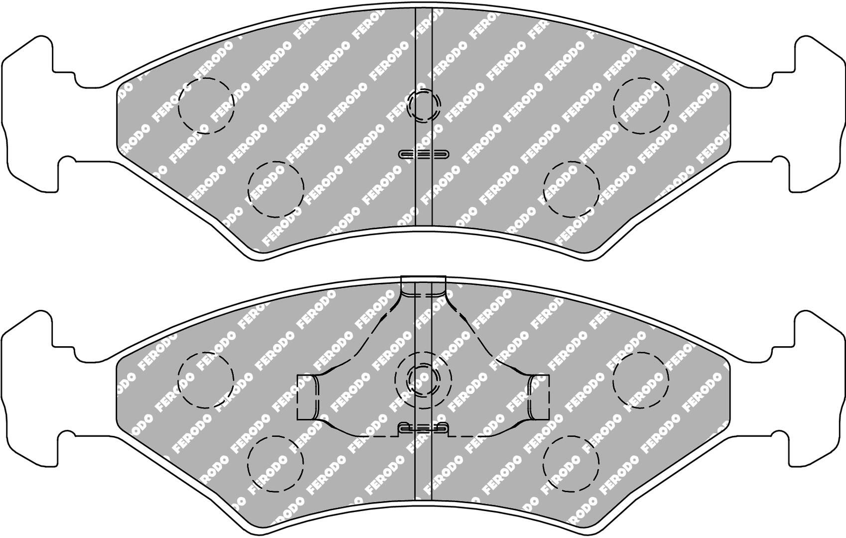 FERODO RACING FCP206H - Bremsbelagsatz, Scheibenbremse DS2500