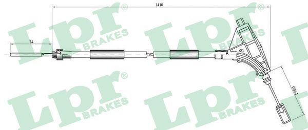 Cable Pull, parking brake C0010B