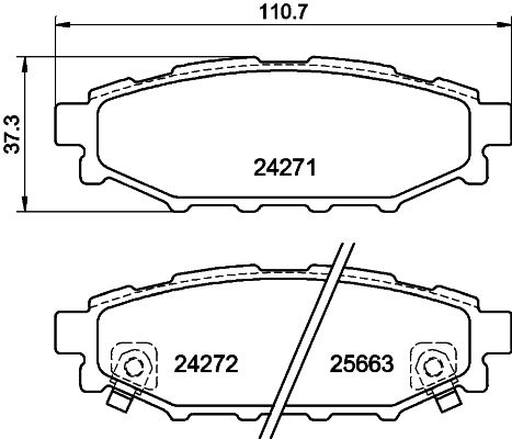 Brake Pad Set, disc brake 8DB 355 012-261