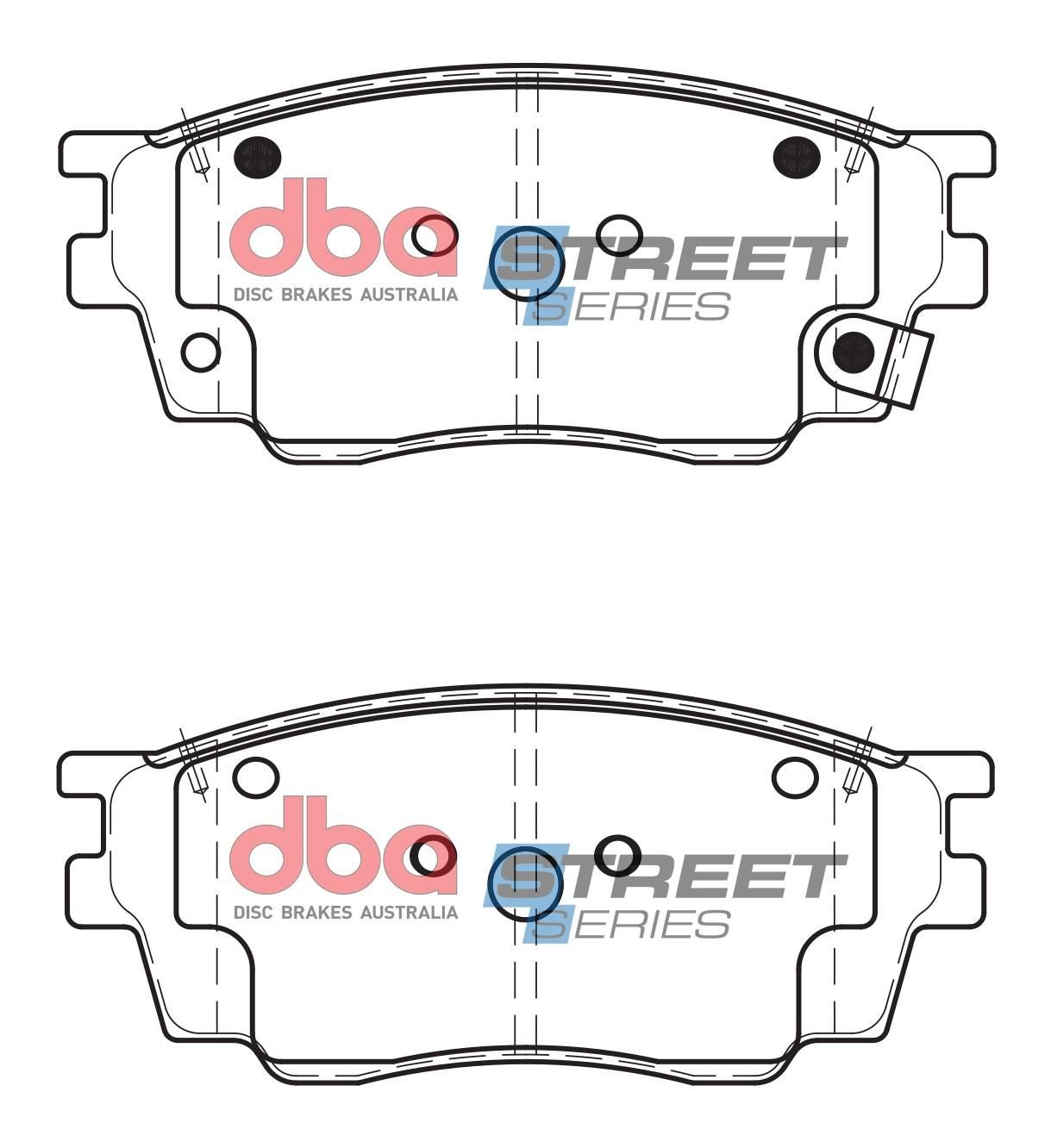 DBA SS STREET SERIES BRAKE PADS [ Mazda 6 GG 2.3L 2002-2014 F ] - TecDoc Only