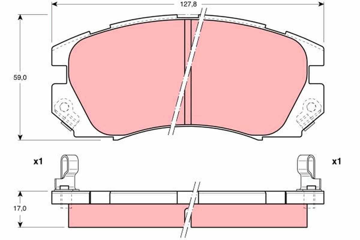 Brake Pad Set, disc brake GDB1179