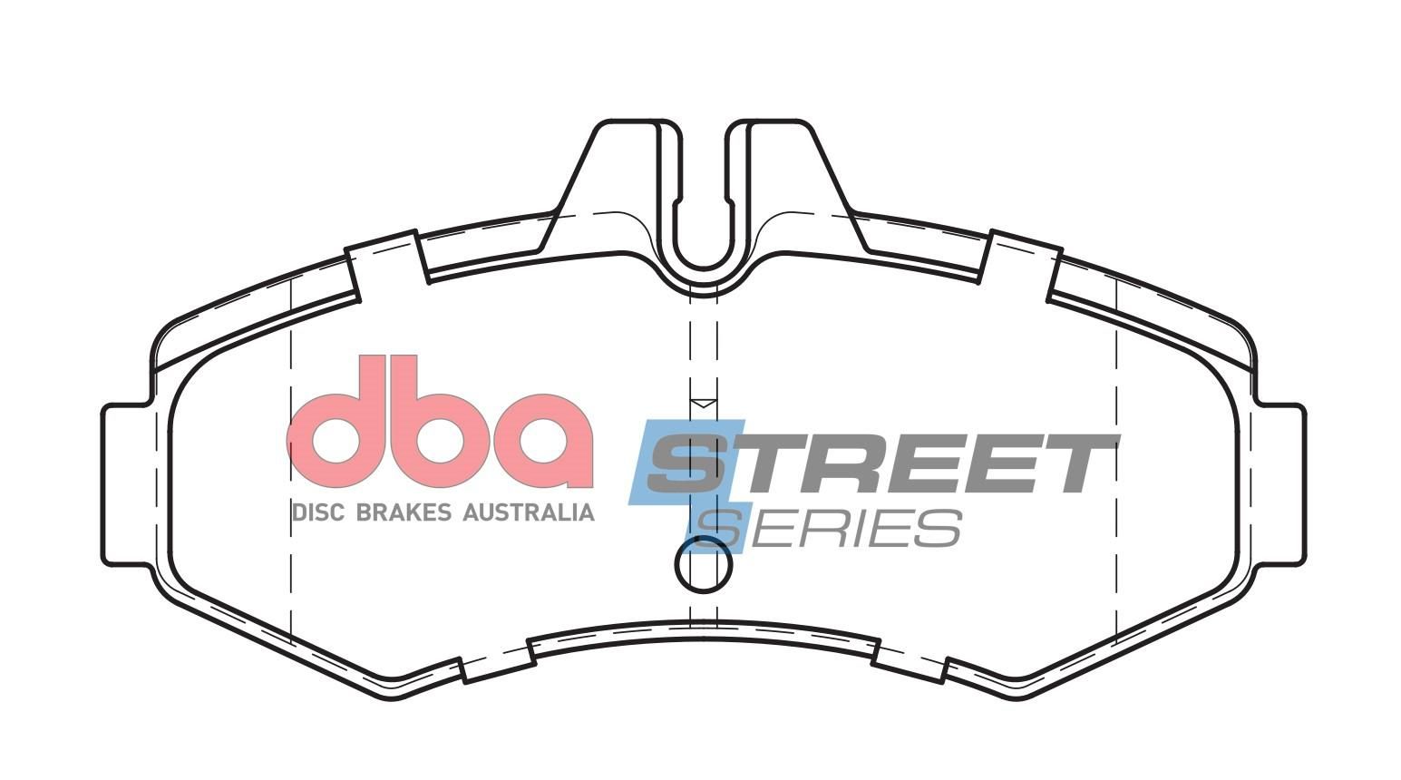 DBA SS STREET SERIES BRAKE PADS [ Mercedes 1996-2003 F ](suits wear sensor DBAWS1095, DBAWS1102 ) - TecDoc Only