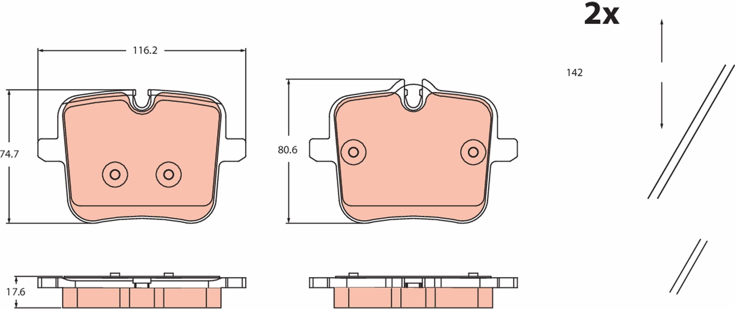 Brake Pad Set, disc brake GDB2519