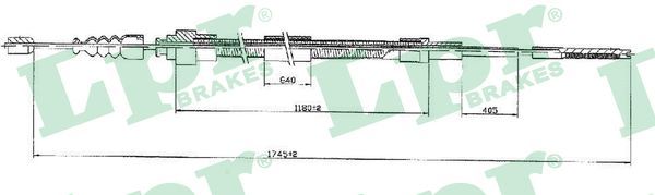 Cable Pull, parking brake C1146B