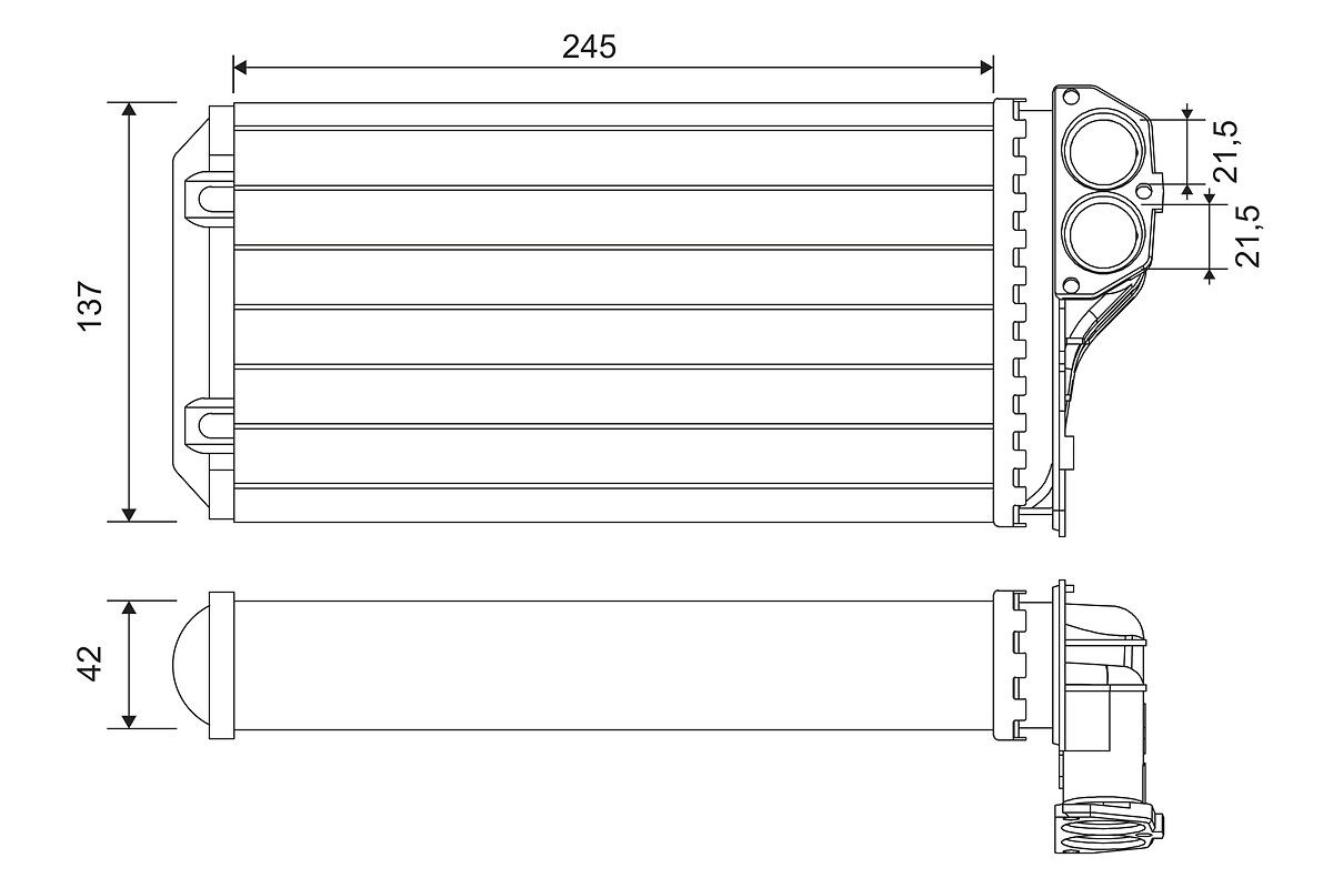 VALEO 812322 Heat Exchanger, interior heating