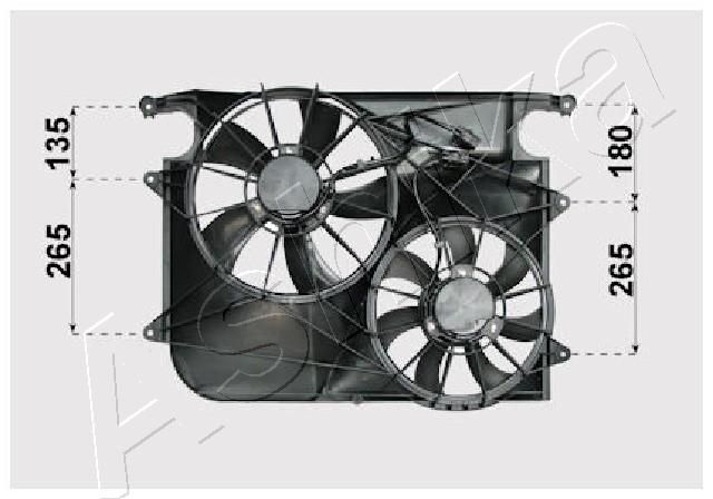 VNT312011 ASHIKA ventilátor, motorhűtés