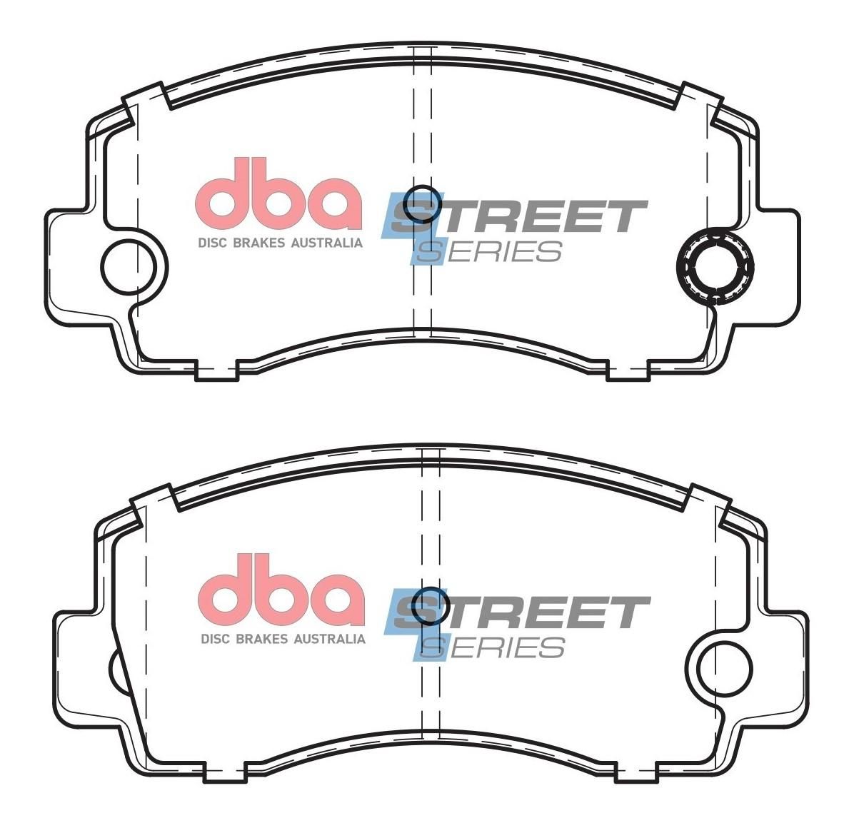 DBA SS STREET SERIES BRAKE PADS [ Toyota Celica/Mitsubishi Pajero 1986 - 1989 F ] - TecDoc Only