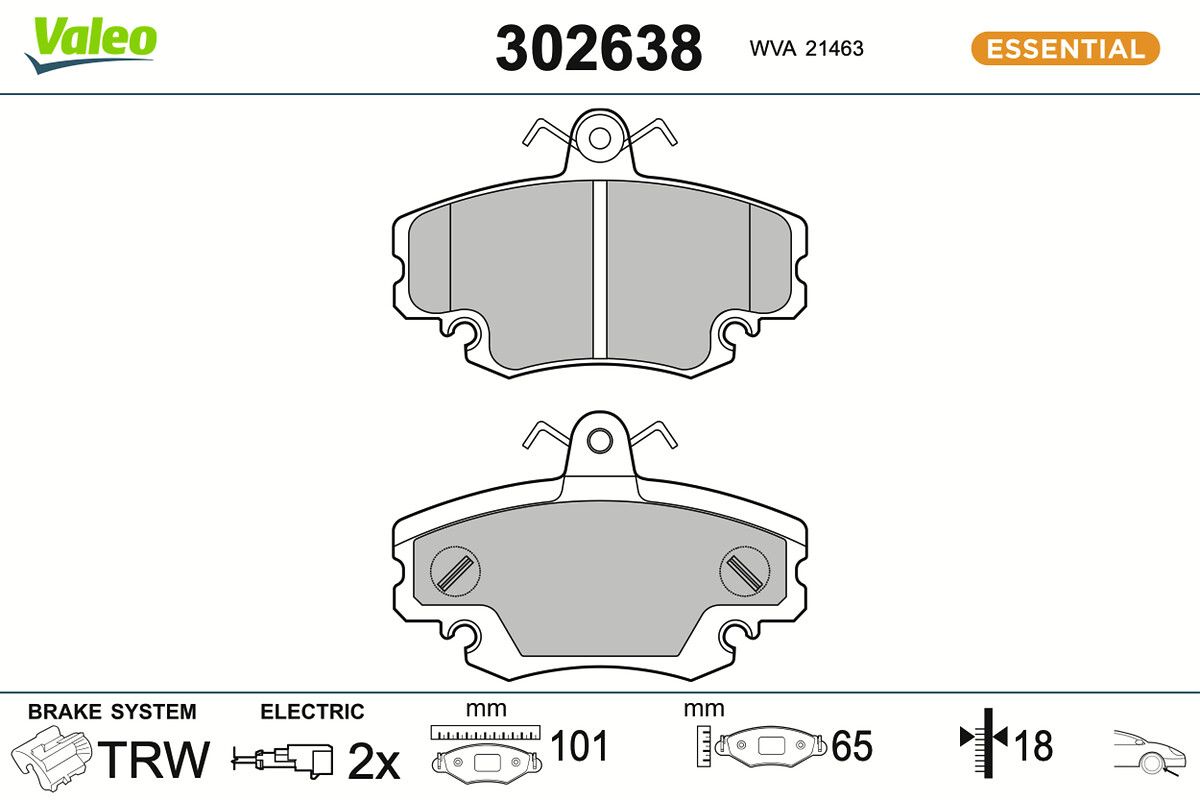 Bremsbelagsatz, Scheibenbremse