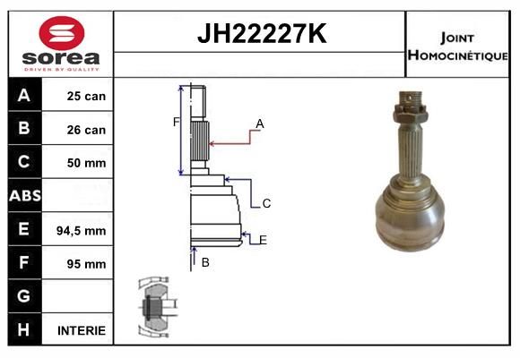 KIT CV JOINT AVEC KR026 - SPACE WAG