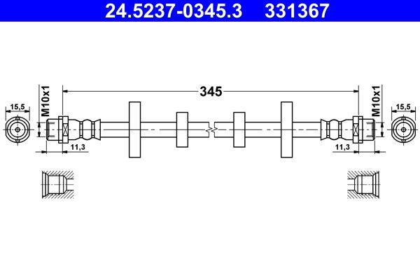 Тормозной шланг 24.5237-0345.3