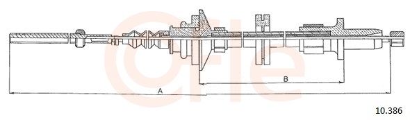 COFLE 10.386 - Seilzug, Kupplungsbet&auml;tigung