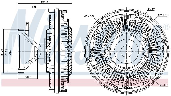 86101 NISSENS kuplung, hűtőventilátor