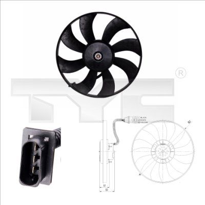 Fan, engine cooling 837-0021