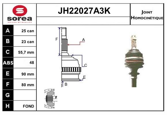 KIT CV JOINT AVEC KR084 - 306