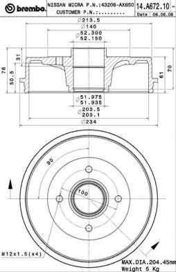 Brake Drum 14.A672.10