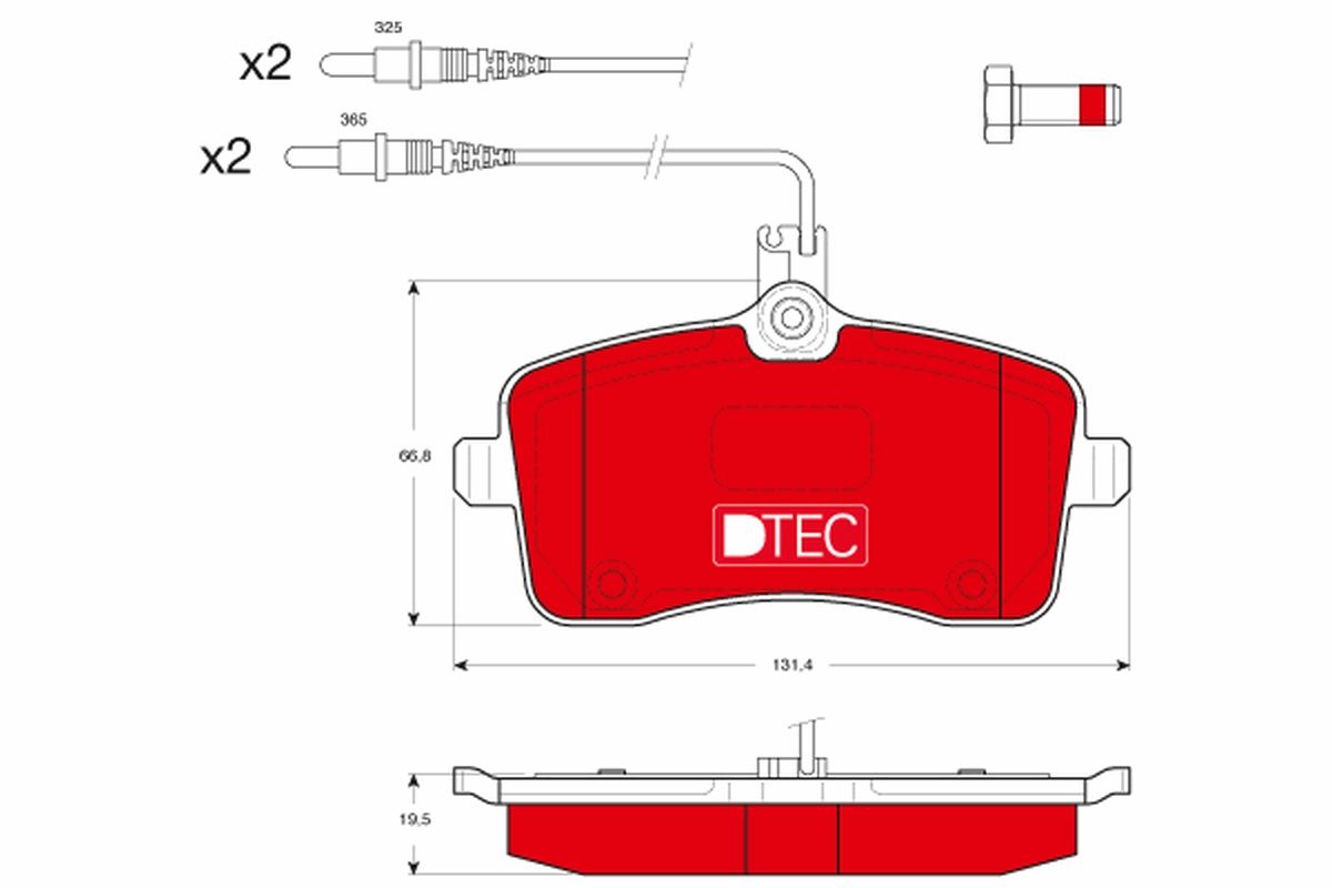 Brake Pad Set, disc brake GDB1594DTE