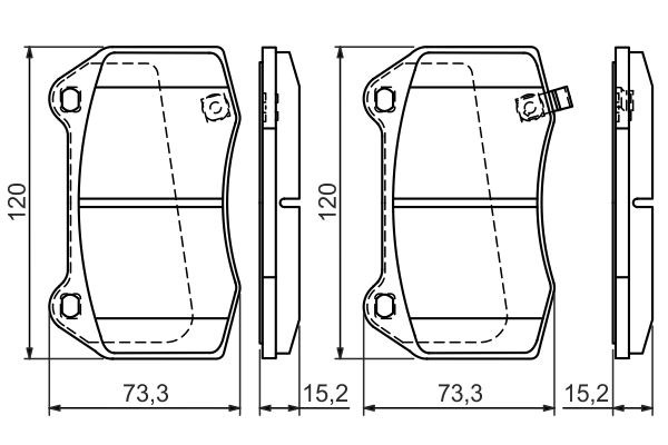 Brake Pad Set, disc brake 0 986 494 310