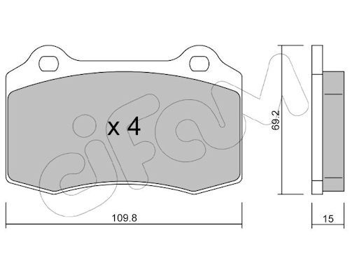 Bremsbelagsatz, Scheibenbremse