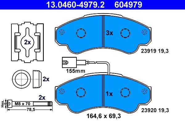 Brake Pad Set, disc brake 13.0460-4979.2