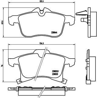 Brake Pad Set, disc brake P 59 045