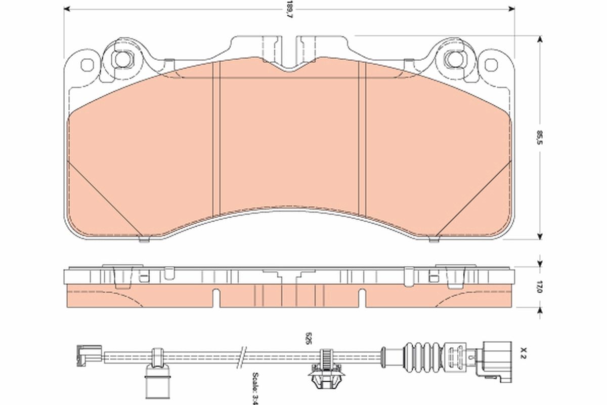 TRW DISC BRAKE PADS - TecDoc Only
