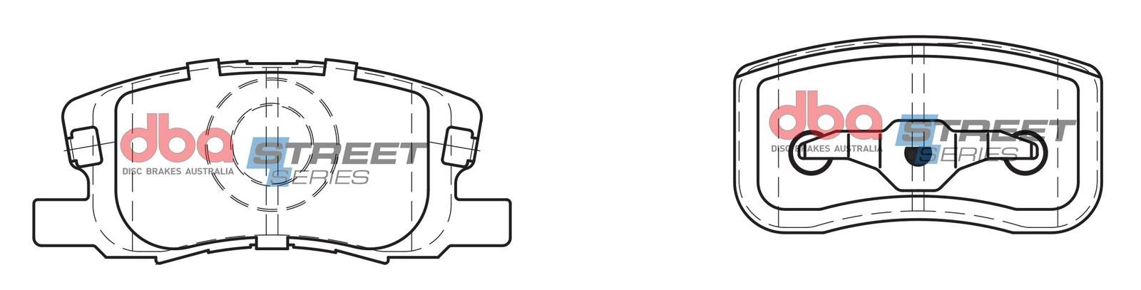 DBA SS STREET SERIES BRAKE PADS [ Mitsubishi Colt RG 1.5L 4A91 2004-2010 F ] - TecDoc Only