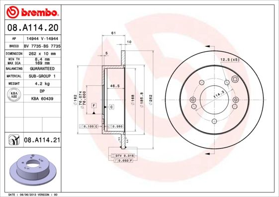 Brake Disc 08.A114.21