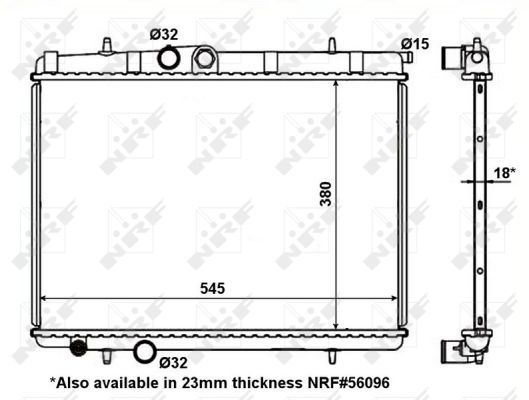 Radiator, engine cooling 56095