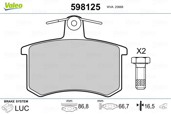 PLAQ FREIN ALFA 164, AUDI A4, A6, A  .