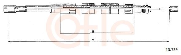 Cable Pull, parking brake 10.739