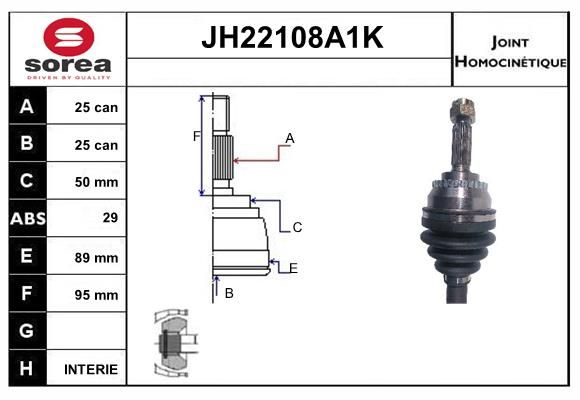 KIT CV JOINT AVEC KR094  - HYUNDAI