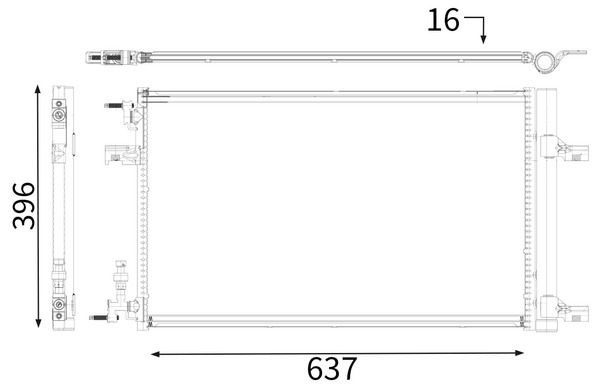 MAHLE AC 637 000P - Kondensator, Klimaanlage