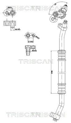 TRISCAN 9010 23005 - Hochdruck-/Niederdruckleitung, Klimaanlage
