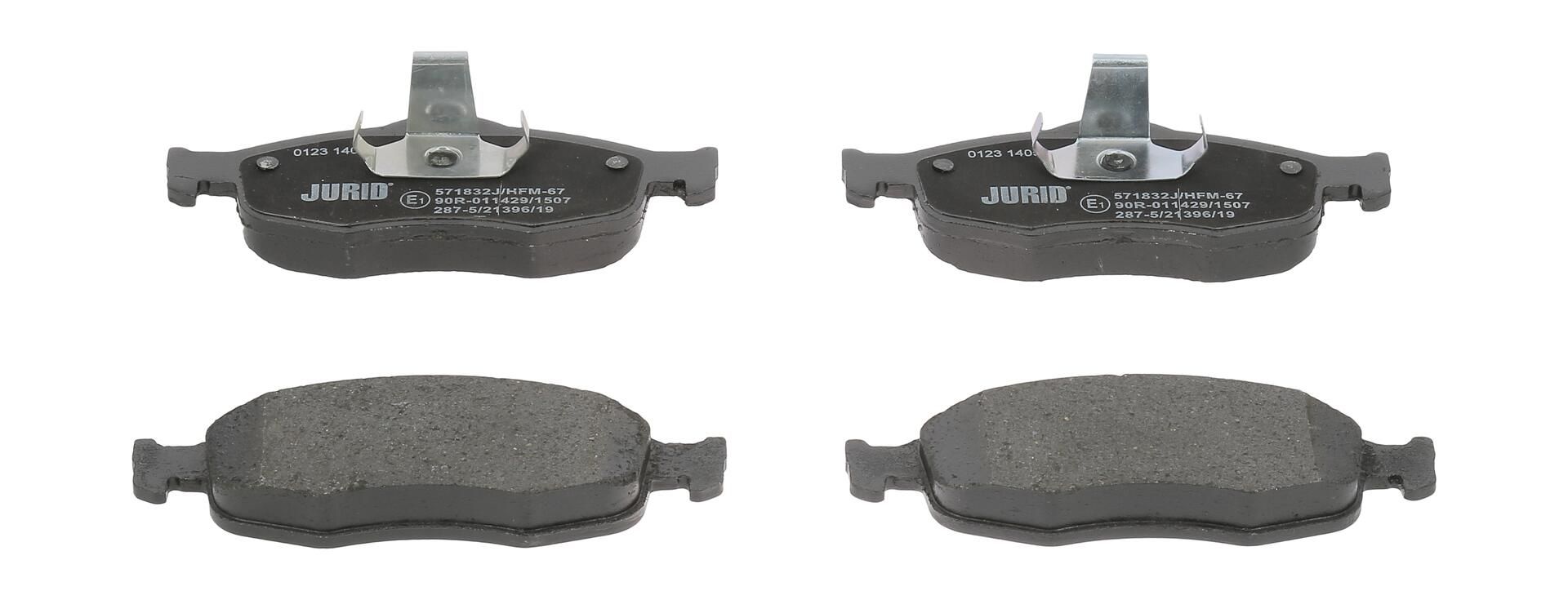 Bremsbelagsatz, Scheibenbremse