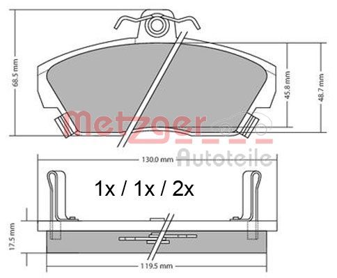 Brake Pad Set, disc brake 1170372