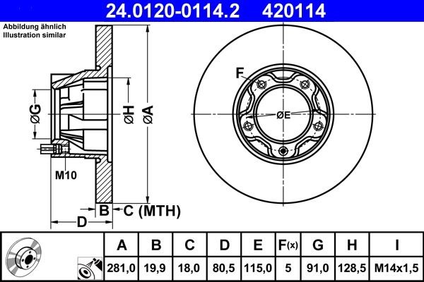 ATE 24.0120-0114.2 - Bremsscheibe