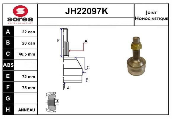 KIT CV JOINT AVEC KR009 - CINQUECEN