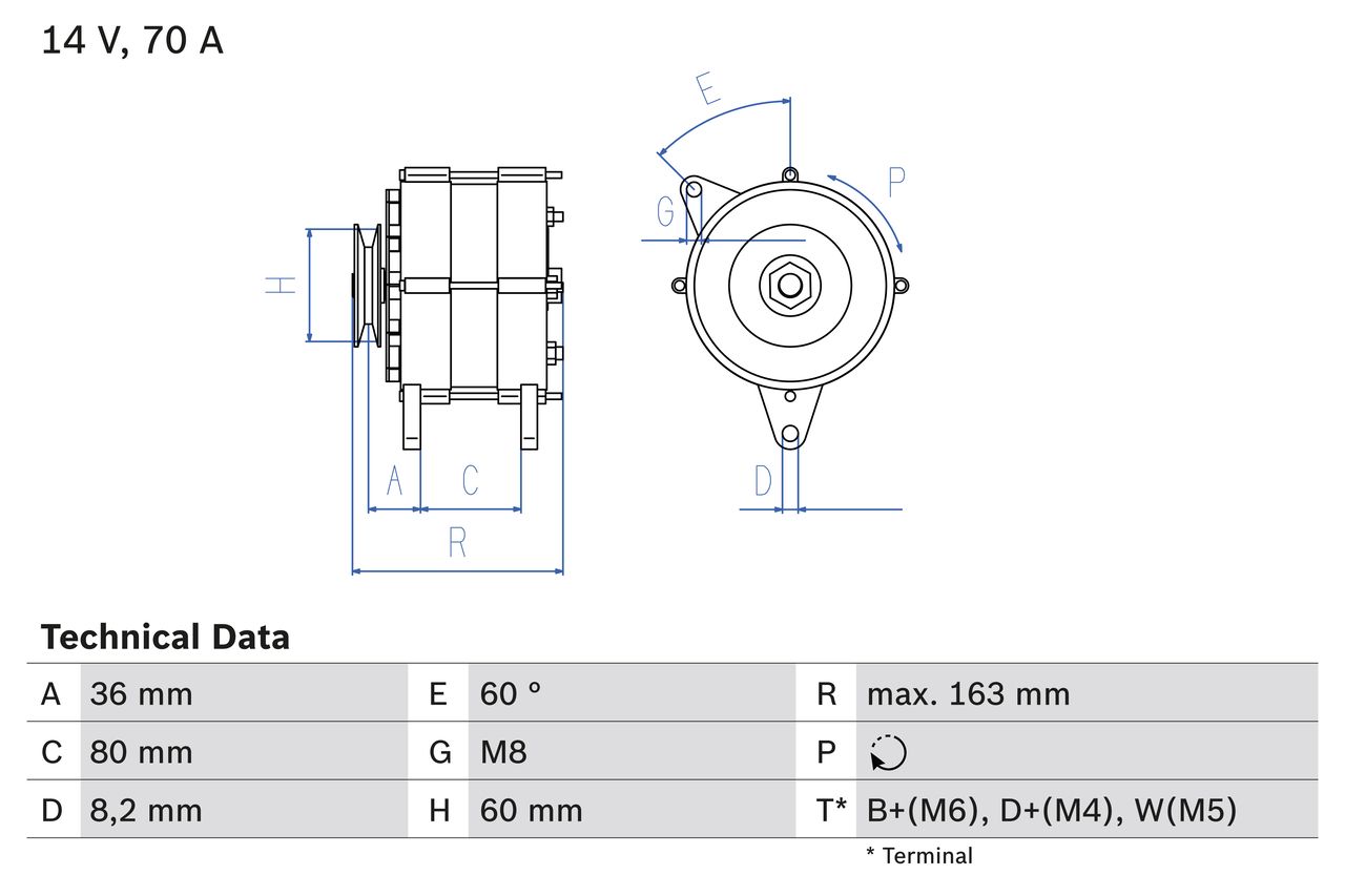 Alternator 0 986 034 470