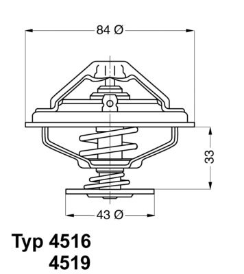 4516.85D WAHLER termosztát, hűtőfolyadék