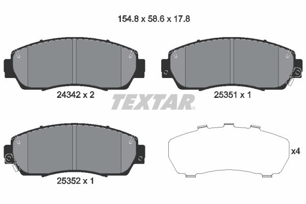 Brake Pad Set, disc brake 2434201