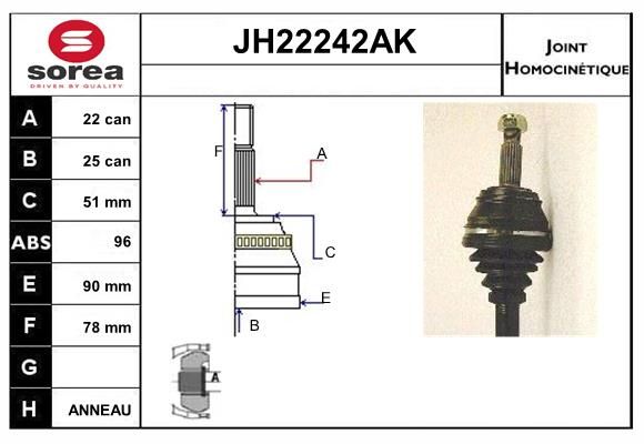 KIT CV JOINT AVEC KR053 - PASSAT