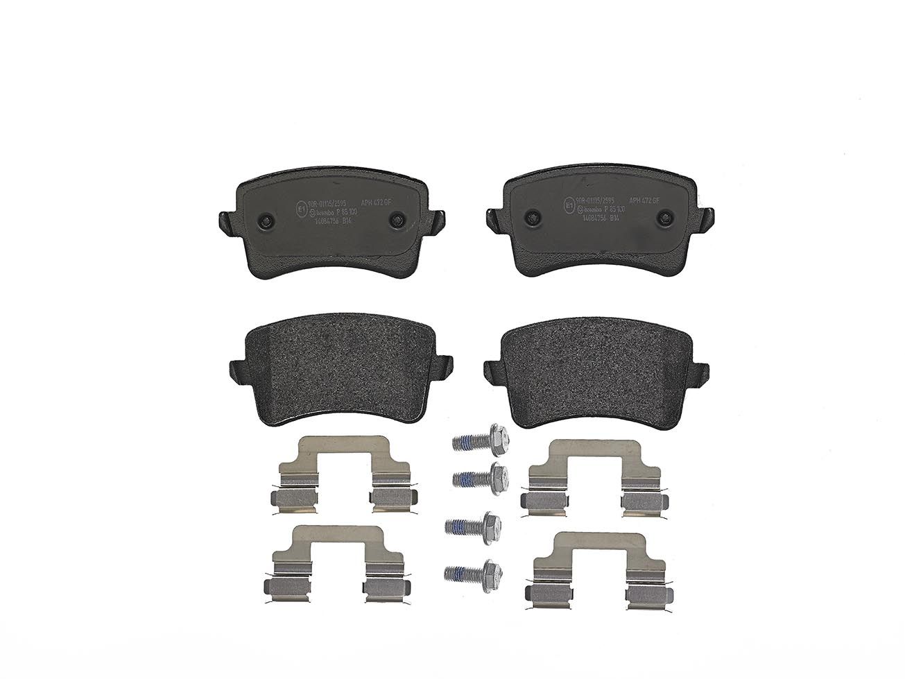 BREMBO P 85 100 - Bremsbelagsatz, Scheibenbremse PRIME LINE
