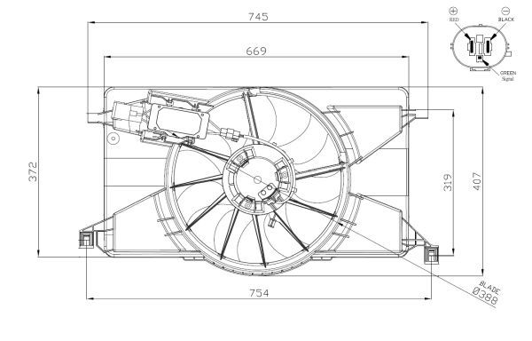 Fan, engine cooling 47959