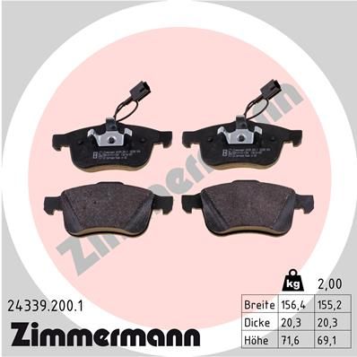 Brake Pad Set, disc brake 24339.200.1