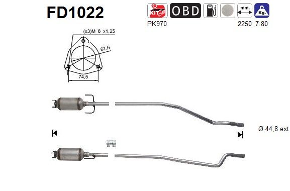 FD1022 AS Korom-/részecskeszűrő, kipufogó