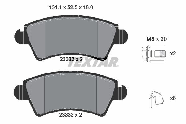 Brake Pad Set, disc brake 2333201