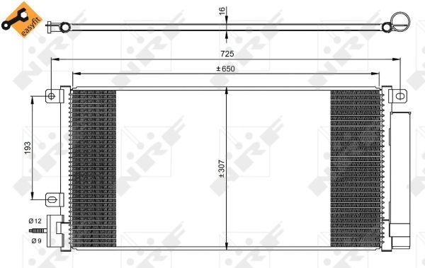 NRF 350067 Condenser, air conditioning