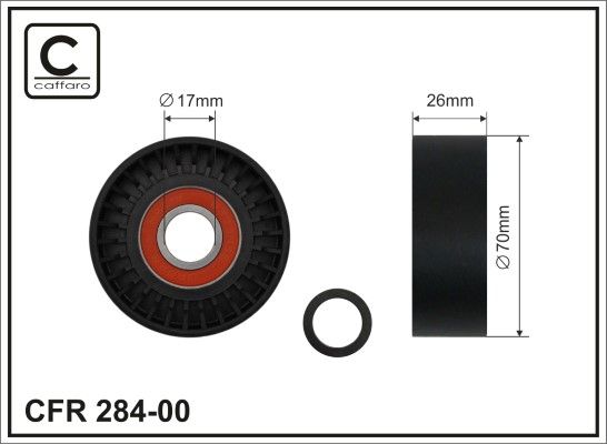 Tensioner Pulley, V-ribbed belt 284-00