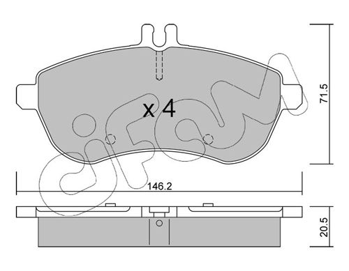 Brake Pad Set, disc brake 822-665-0